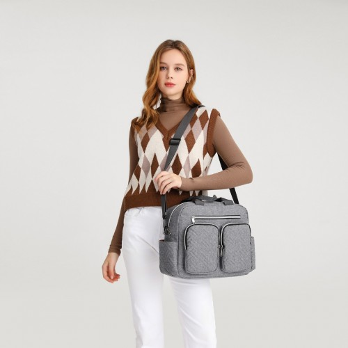 Kono Durable and Functional Changing Tote Bag - Grey | Roomy, Waterproof & Versatile