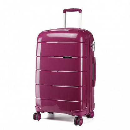 KONO 20 Inch Purple Cabin Size Hard Shell Suitcase - Lightweight & Durable