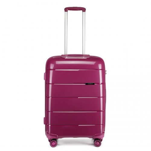 KONO 20 Inch Purple Cabin Size Hard Shell Suitcase - Lightweight & Durable