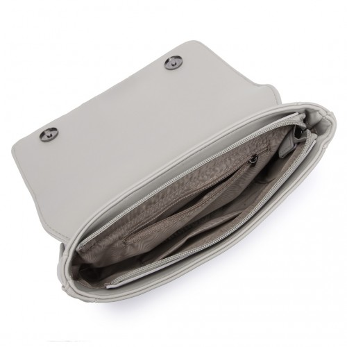 Miss Lulu Rhombus Flap Chain Shoulder Bag - Grey | Stylish & Practical Women's Handbag