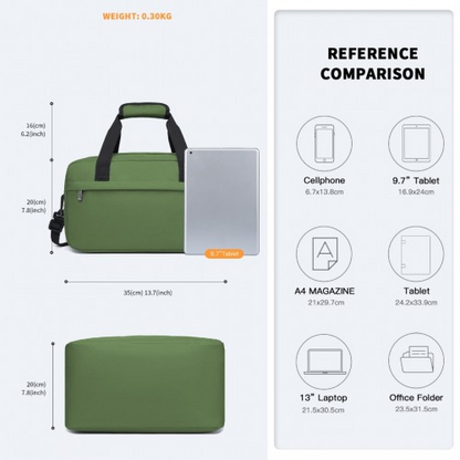 Kono Lightweight Multi Purpose Unisex Sports Travel Duffel Bag - Green | E1960S