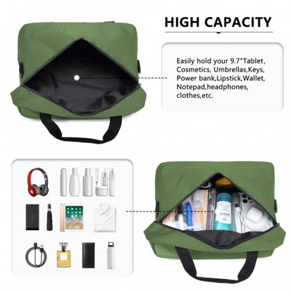 Kono Lightweight Multi Purpose Unisex Sports Travel Duffel Bag - Green | E1960S