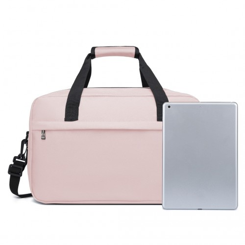 Kono Lightweight Multi Purpose Unisex Sports Travel Duffel Bag - Pink | Versatile, Durable & Stylish Gym Bag