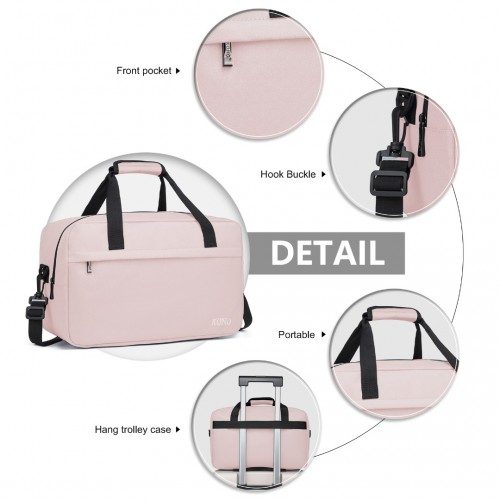 Kono Lightweight Multi Purpose Unisex Sports Travel Duffel Bag - Pink | Versatile, Durable & Stylish Gym Bag