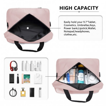 Kono Lightweight Multi Purpose Unisex Sports Travel Duffel Bag - Pink