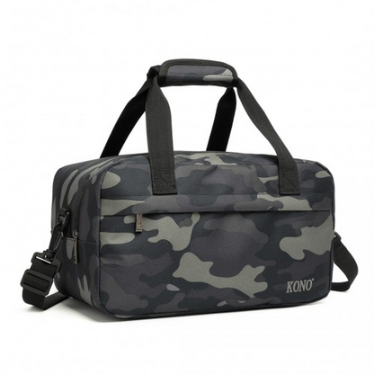 Kono Lightweight Multi Purpose Unisex Sports Travel Duffel Bag - Camouflage