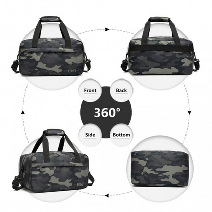 Kono Lightweight Multi Purpose Unisex Sports Travel Duffel Bag - Camouflage