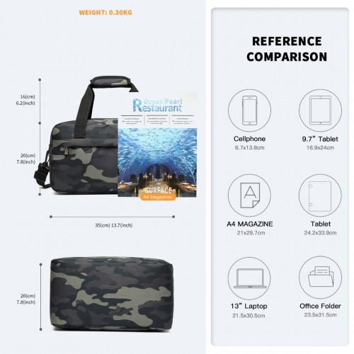 Kono Lightweight Multi Purpose Unisex Sports Travel Duffel Bag - Camouflage