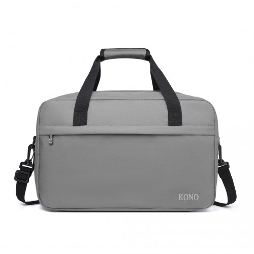 Kono Lightweight Multi Purpose Unisex Sports Travel Duffel Bag - Grey