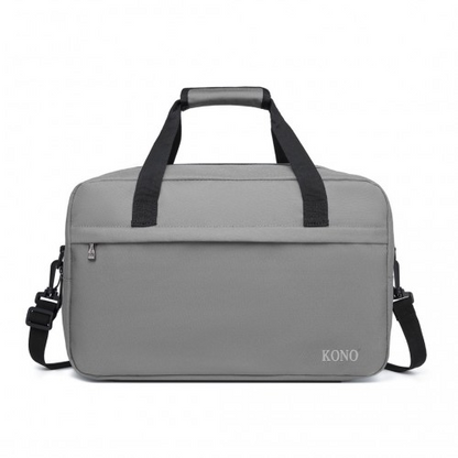 Kono Lightweight Multi Purpose Unisex Sports Travel Duffel Bag - Grey