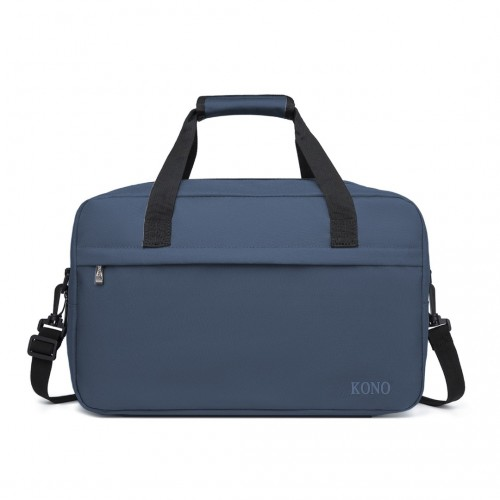 Kono Lightweight Multi Purpose Unisex Sports Travel Duffel Bag - Navy