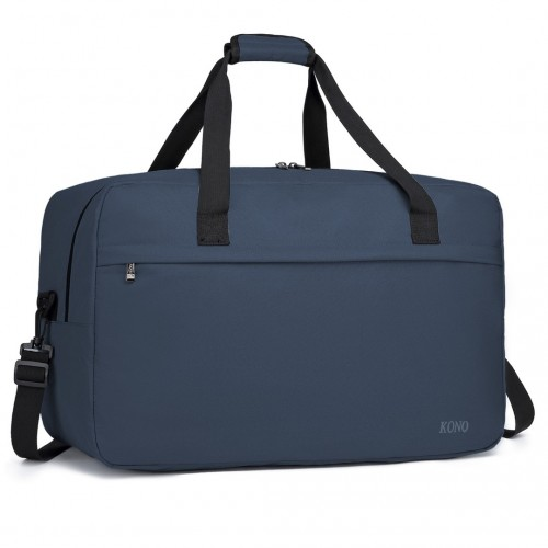 Kono Lightweight Multi Purpose Unisex Sports Travel Duffel Bag - Navy