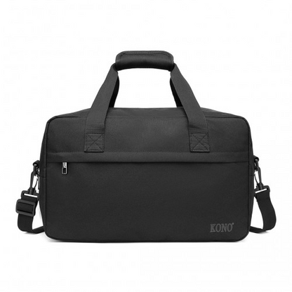 Kono Lightweight Multi Purpose Unisex Sports Travel Duffel Bag - Black
