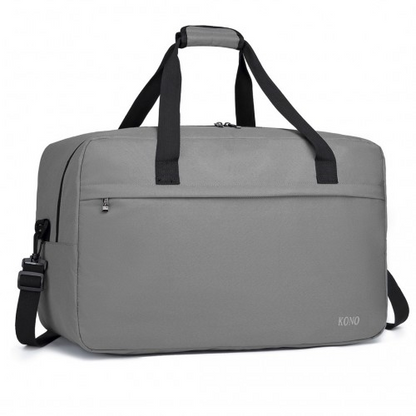 Kono Lightweight Multi Purpose Unisex Sports Travel Duffel Bag - Grey