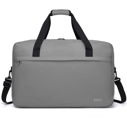 Kono Lightweight Multi Purpose Unisex Sports Travel Duffel Bag - Grey