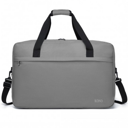 Kono Lightweight Multi Purpose Unisex Sports Travel Duffel Bag - Grey