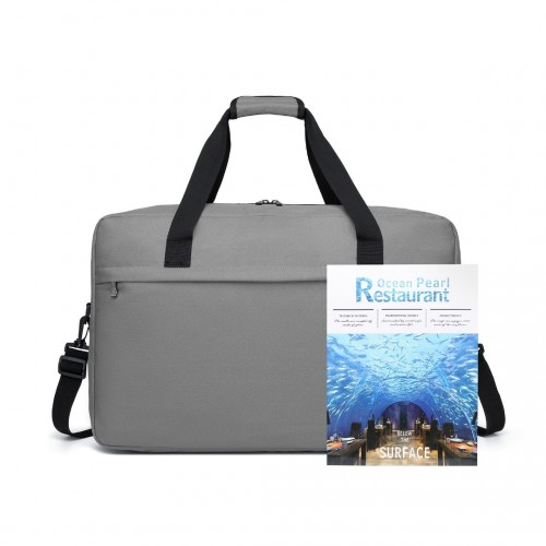 Kono Lightweight Multi Purpose Unisex Sports Travel Duffel Bag - Grey