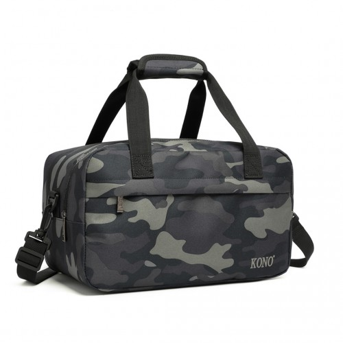 Kono Lightweight Multi Purpose Unisex Sports Travel Duffel Bag - Camouflage