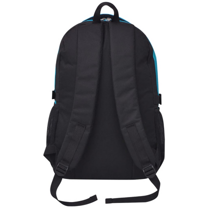 vidaXL 40L School Backpack - Durable Black and Blue Bag for Students