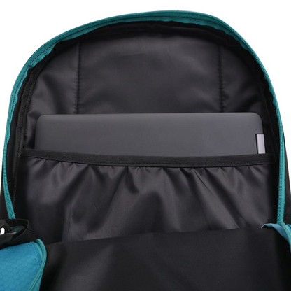 vidaXL 40L School Backpack - Durable Black and Blue Bag for Students