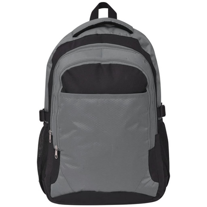 vidaXL School Backpack - 40 L Capacity, Durable Black and Grey Design