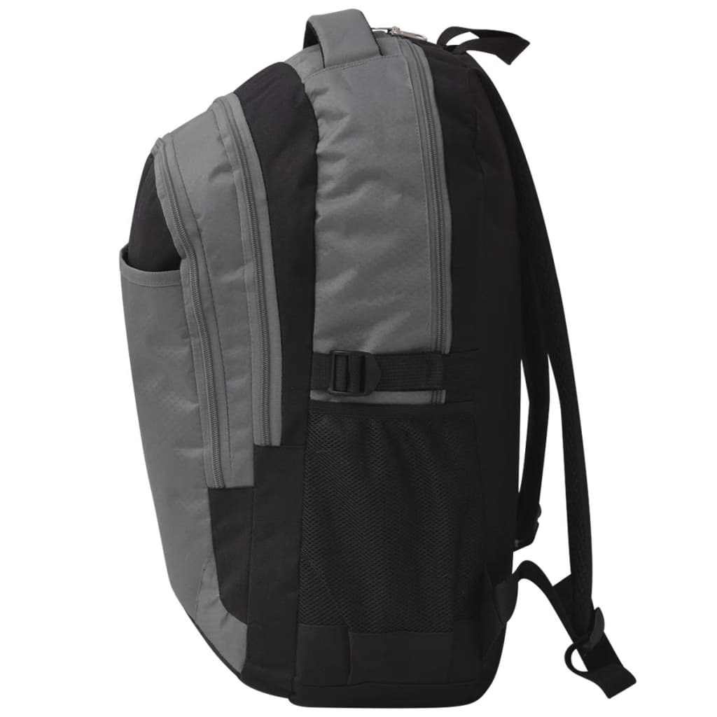 vidaXL School Backpack - 40 L Capacity, Durable Black and Grey Design