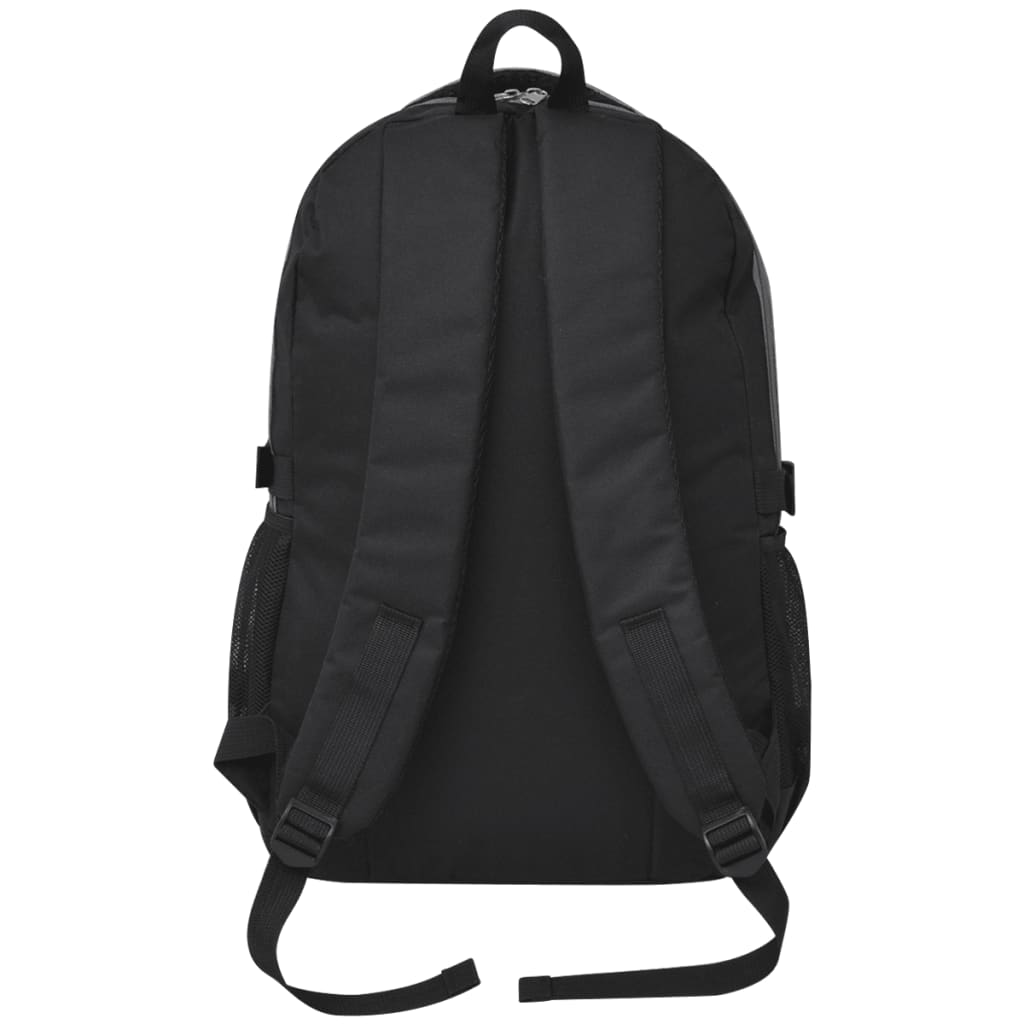 vidaXL School Backpack - 40 L Capacity, Durable Black and Grey Design