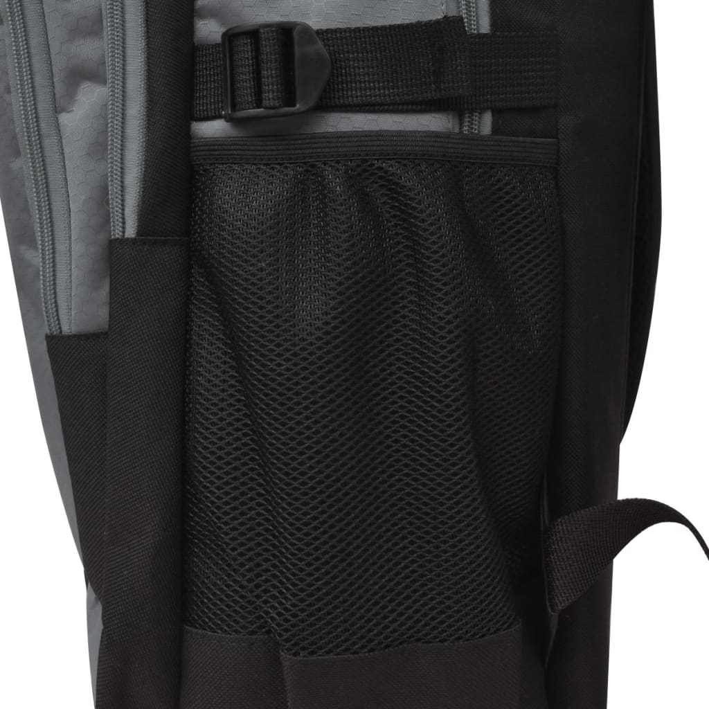 vidaXL School Backpack - 40 L Capacity, Durable Black and Grey Design