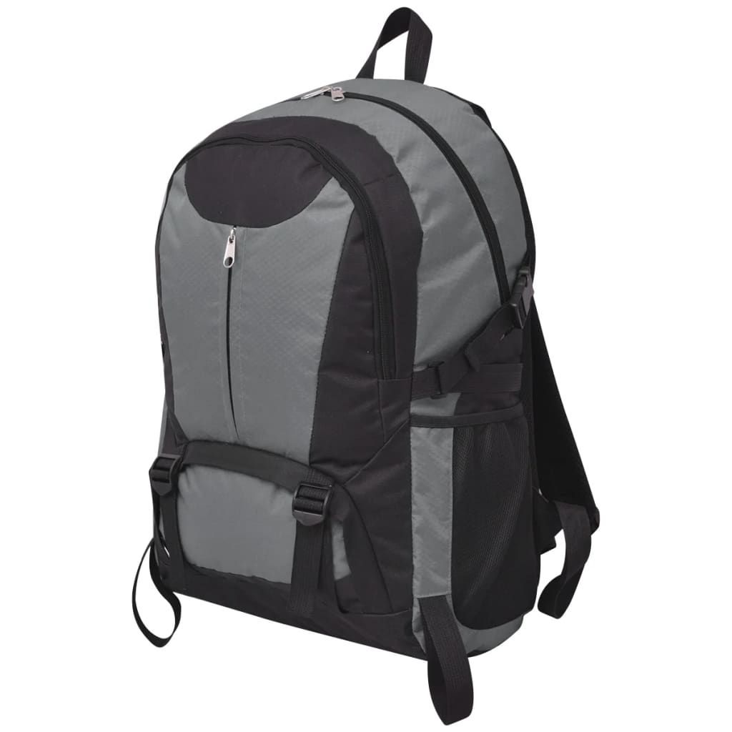 vidaXL Hiking Backpack 40 L Black and Grey | Durable & Water-Resistant Outdoor Backpack