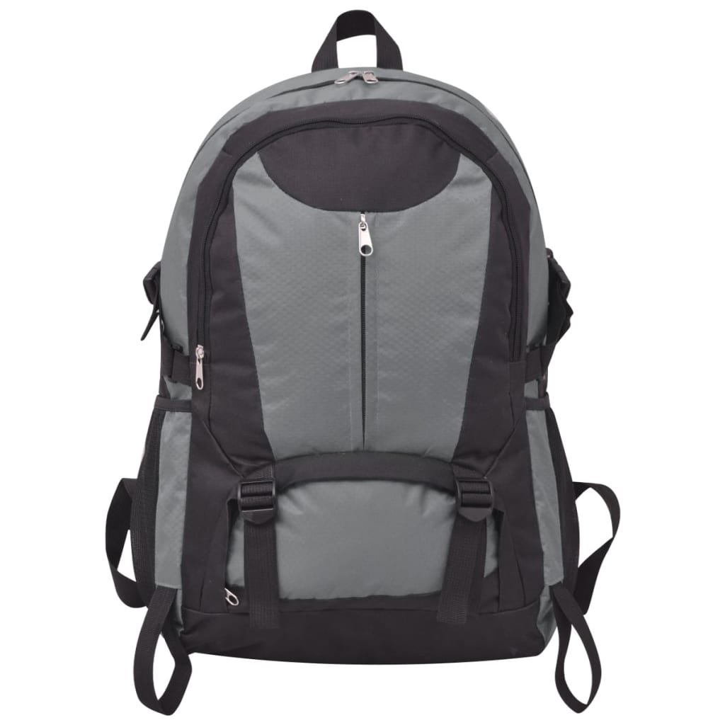 vidaXL Hiking Backpack 40 L Black and Grey | Durable & Water-Resistant Outdoor Backpack