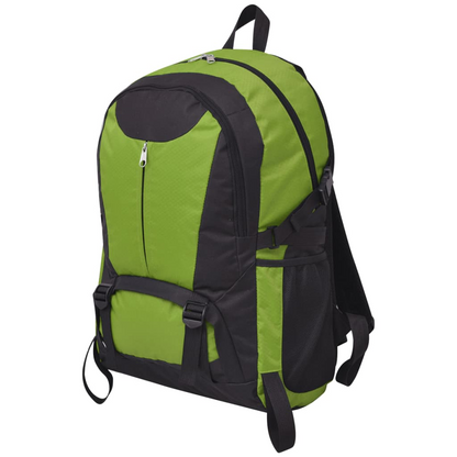 vidaXL Hiking Backpack 40 L - Durable, Water-Repellent, Black and Green