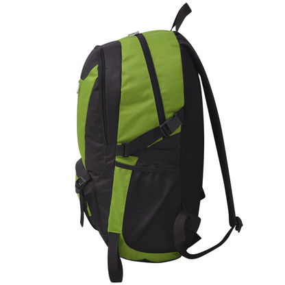 vidaXL Hiking Backpack 40 L - Durable, Water-Repellent, Black and Green