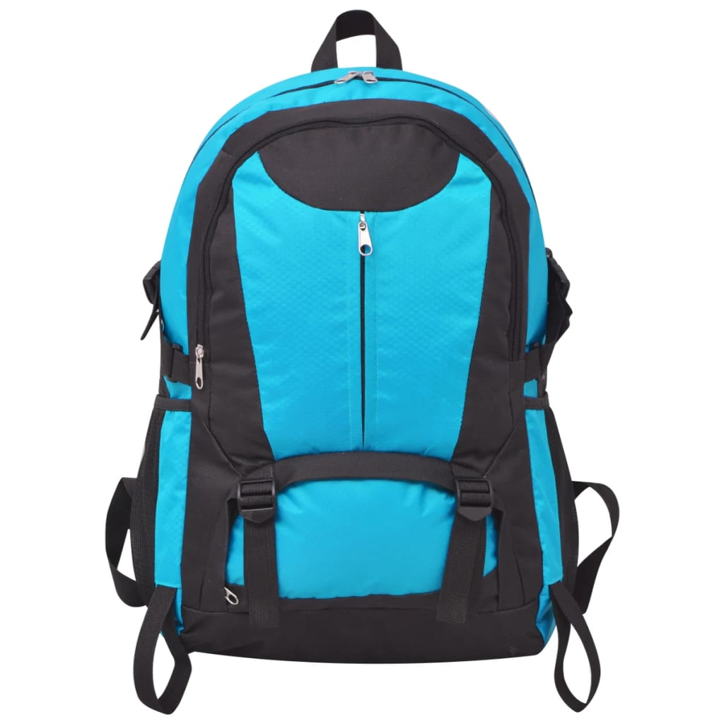 vidaXL 40L Hiking Backpack - Waterproof Black & Blue Outdoor Gear