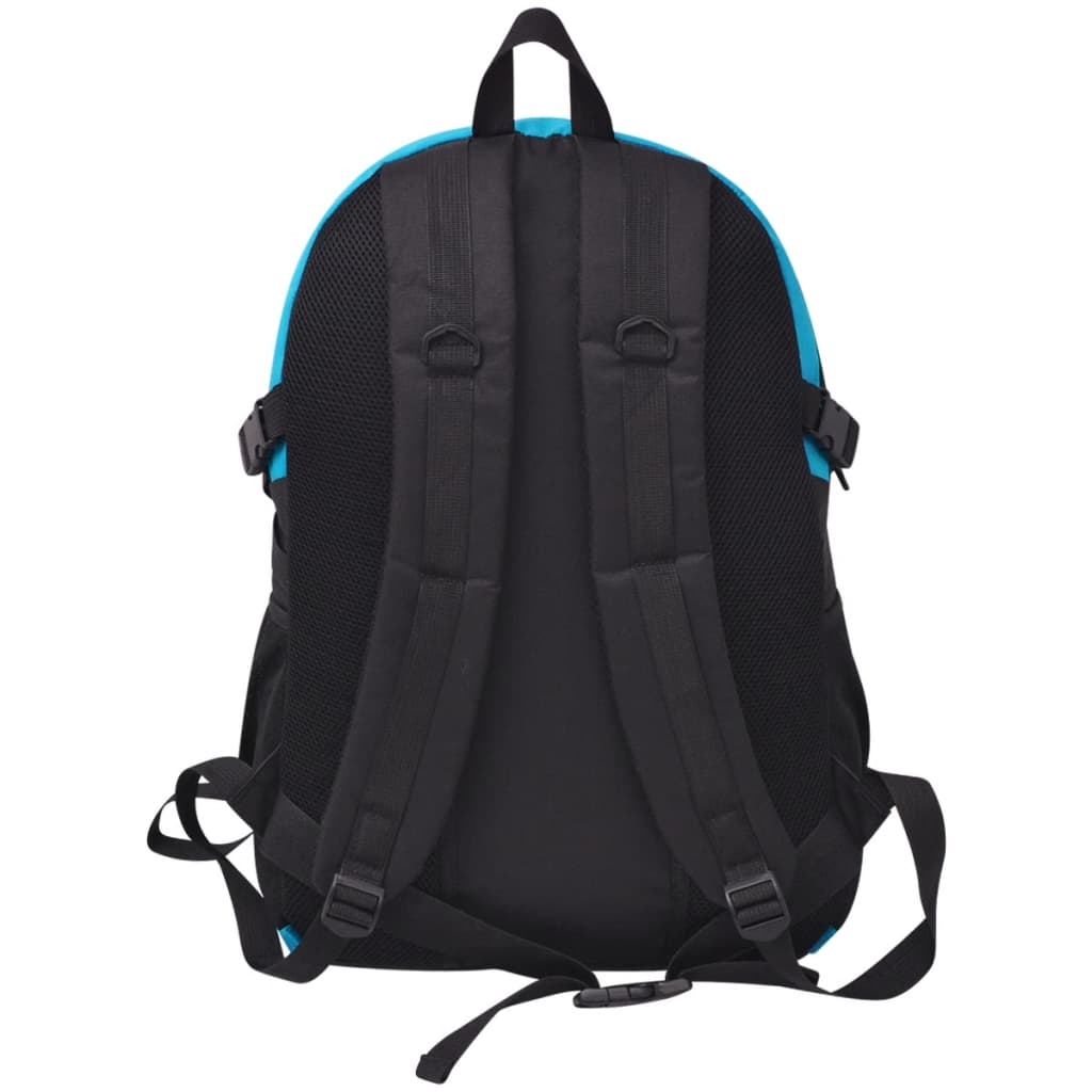 vidaXL 40L Hiking Backpack - Waterproof Black & Blue Outdoor Gear