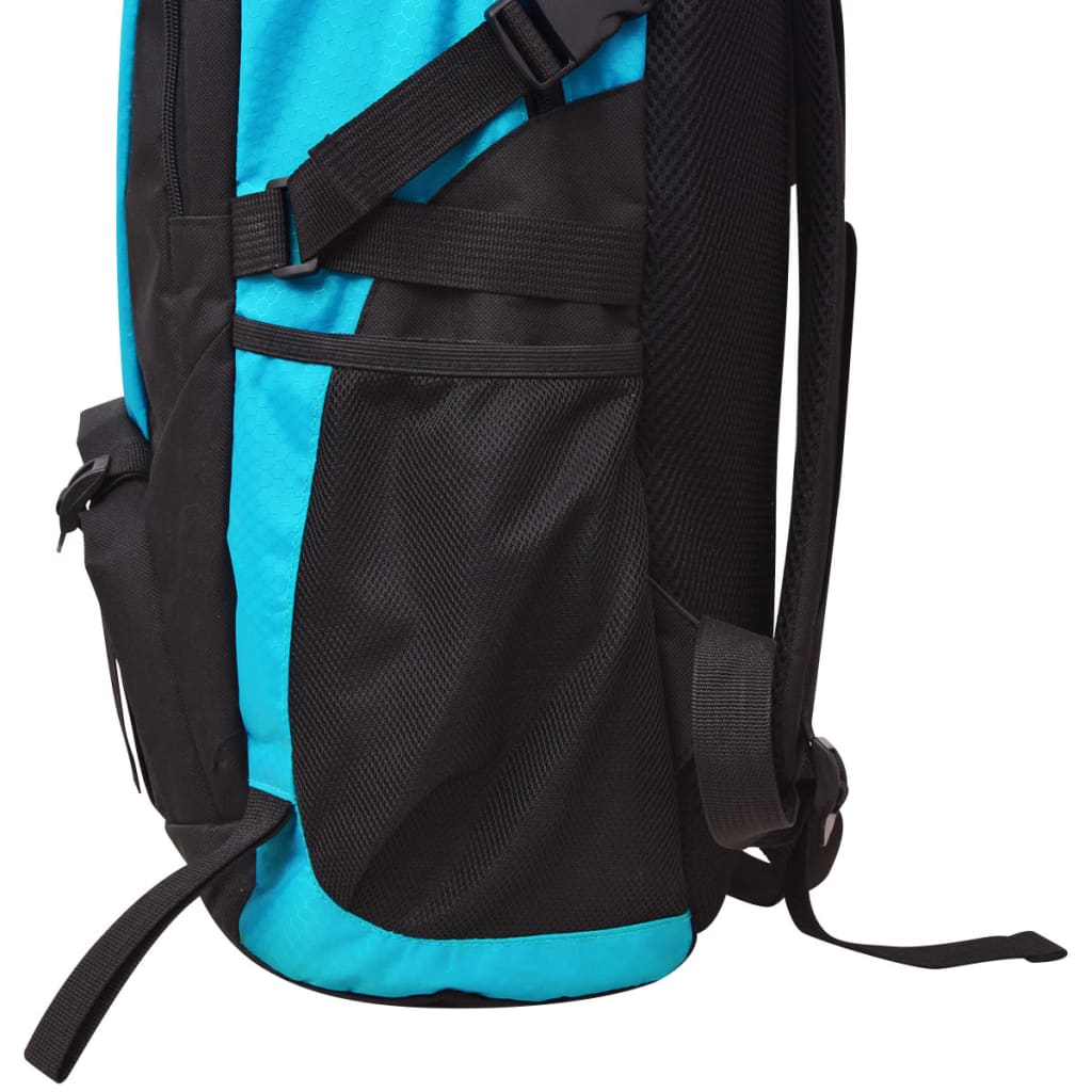 vidaXL 40L Hiking Backpack - Waterproof Black & Blue Outdoor Gear