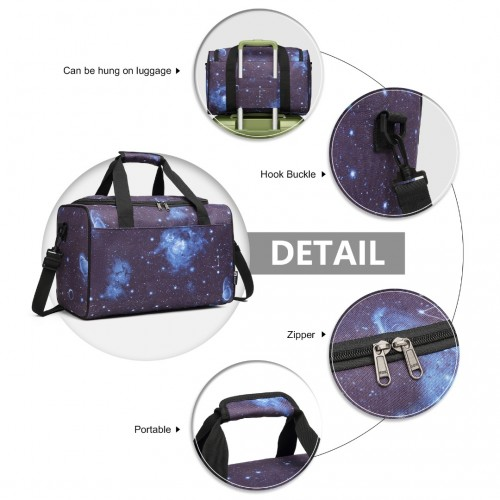 Kono Structured Travel Duffle Bag - Galaxy Blue | E2016S | Premium Quality & Water Resistant
