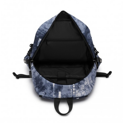 Kono Business Laptop Backpack with USB Charging Port - Cloudy Blue