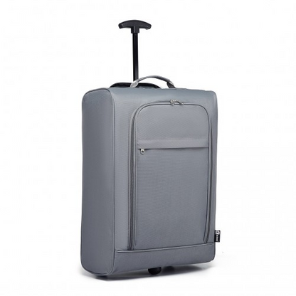 Kono Cabin Size Soft Shell Hand Luggage - Grey | Durable & Lightweight Travel Companion