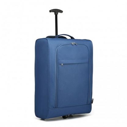 Kono Cabin Size Soft Shell Hand Luggage - Blue | Lightweight & Durable Travel Companion