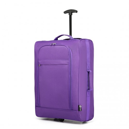 Kono Cabin Size Soft Shell Hand Luggage - Purple | Compact & Durable Travel Bag