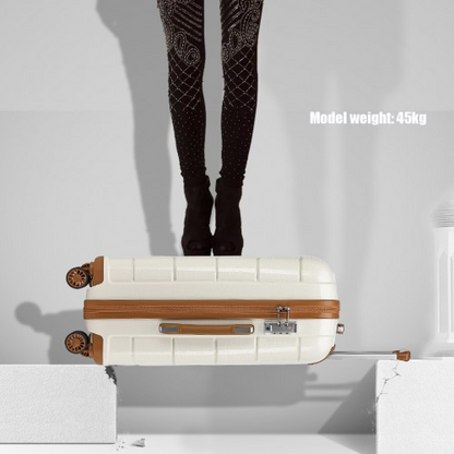 K1997L - KONO 24 INCH HARD SHELL PP SUITCASE - CREAM