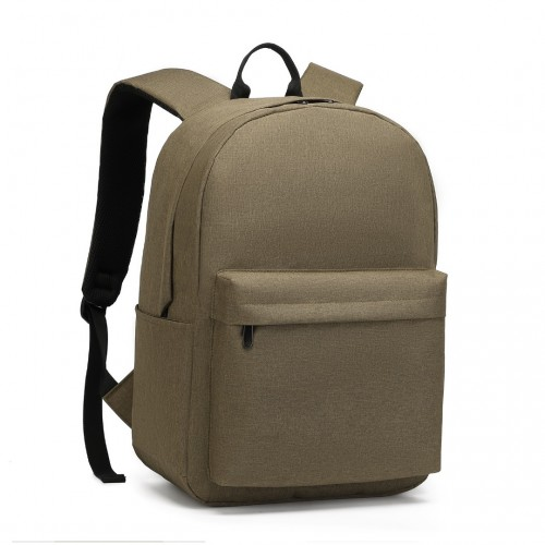 Kono Durable Polyester Everyday Backpack - Sleek Brown Design for Work, School, and Travel