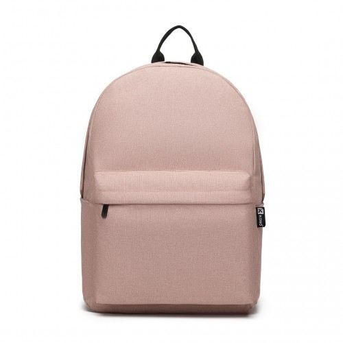 Kono Durable Polyester Everyday Backpack - Sleek Pink Design, Ideal for School, Work & Travel
