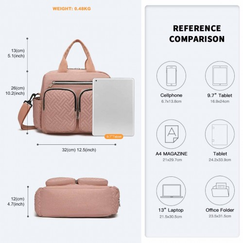 Kono Durable and Functional Changing Tote Bag - Pink | Perfect for Moms and Dads