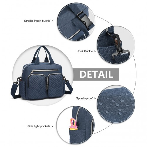 Kono Durable and Functional Changing Tote Bag - Navy | Perfect Diaper Bag for Moms & Dads