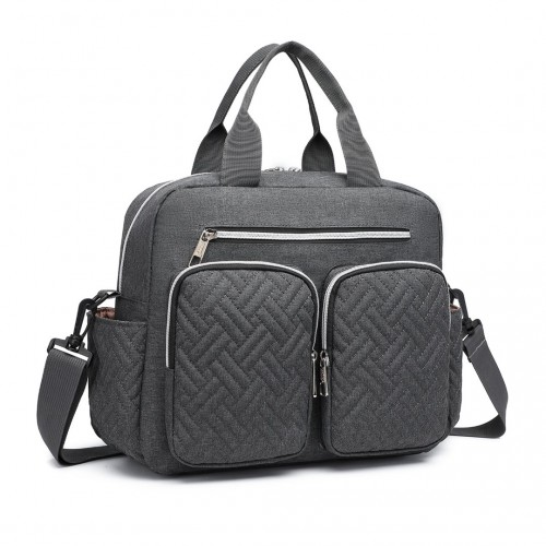 Kono Durable & Functional Changing Tote Bag - Dark Grey – Spacious & Stylish Diaper Bag for Moms & Dads