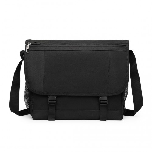 Kono High Security Messenger Bag Satchel Shoulder Bag - Black | EQ2260 | 15.6" Laptop Compatible