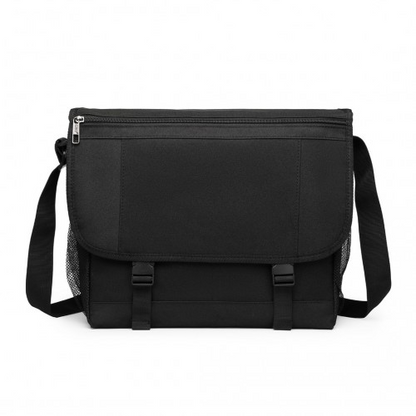 Kono High Security Messenger Bag Satchel Shoulder Bag - Black | EQ2260 | 15.6" Laptop Compatible