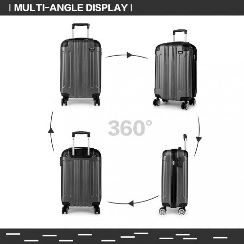 Kono 19 Inch ABS Hard Shell Suitcase Luggage - Grey | Lightweight & Durable