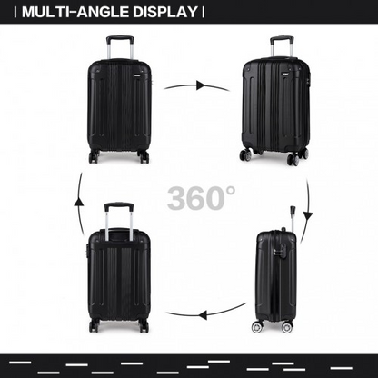 Kono 19 Inch ABS Hard Shell Suitcase Luggage - Black